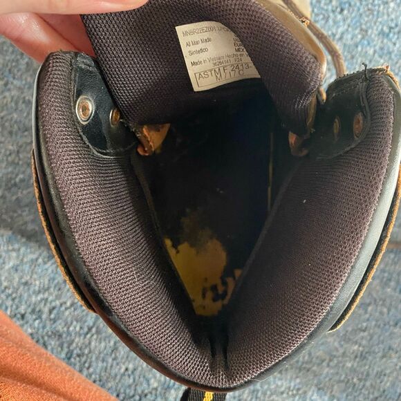 Brahma men 9.5 steel toe tie up lace work boots - Picture 7 of 12